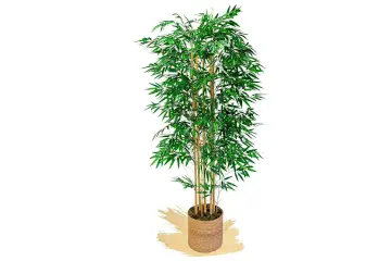 Planta artificial de bambú cañas naturales - maia shop